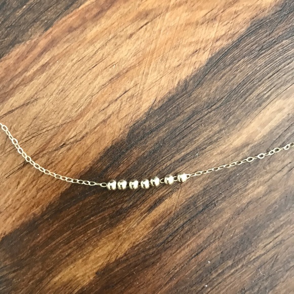 14k solid gold Ball Beaded Choker - Picture 6 of 6